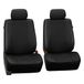 FH Group Stoffen autostoelhoezen voor passagiersstoelen met lage rugleuning, stoelen met afneembare hoofdsteun, airbag compatibel universele pasvorm, voor auto‘s, SUV en bestelwagens, zwart