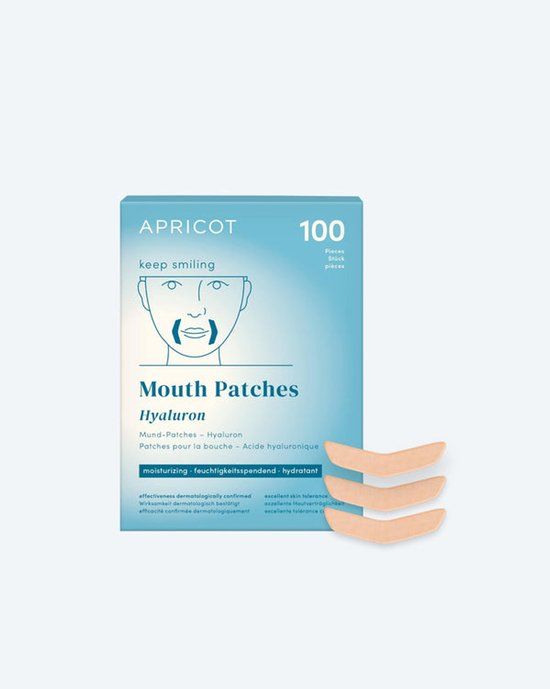 APRICOT Keep Smiling Facial Patches with Hyaluronic Acid - Anti-Wrinkle, 100 Vegan Patches