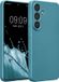 kwmobile metallic telefoonhoesje van TPU - geschikt voor Samsung Galaxy S25 - Flexible case voor smartphone - In Metallic carabisch blauw