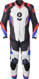GMS-Moto GRC-1, combinaison en cuir 1 pièce, couleur : Noir/Blanc/Rouge/Bleu, taille : 58