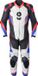 GMS-Moto GRC-1, combinaison en cuir 1 pièce, couleur : Noir/Blanc/Rouge/Bleu, taille : 58
