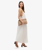 Superdry Femme Robe Caraco Longue Ibiza Blanc Taille: 36