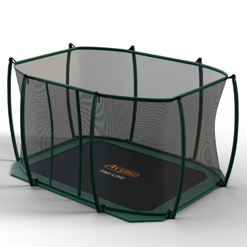 Avyna Pro-Line Rechthoekige Flatlevel Trampoline met Veiligheidsnet - Luxe - Groen - 2020 Model