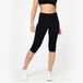 Corsaire de sport en coton pour femme, noir