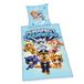 Herding Paw Patrol beddengoed met kussensloop 80 x 80 cm met omkeerbaar patroon, dekbedovertrek 135 x 200 cm, met knoopsluiting, 100% katoen