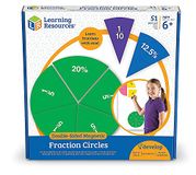 Dubbelzijdige Learning Resources Double-Zijdig Magneetisch Fractie Cirkels 51-Stuk Set