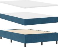 vidaXL Boxspring bed met hoofdeinde Donkerblauw 190 x 120 cm Fluweel