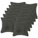 vidaXL - Taie d'oreiller - 12 pièces - BOIS - Gris foncé - 50 x 50 cm - Bouclé