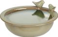 Pro Garden Vogelbad/voederschaal - Saliegroen - Keramiek - D24 x H10 cm