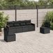 Maison Exclusive - Ensemble de jardin d'extérieur, 6 pièces, avec coussins, noir, en polyrotin