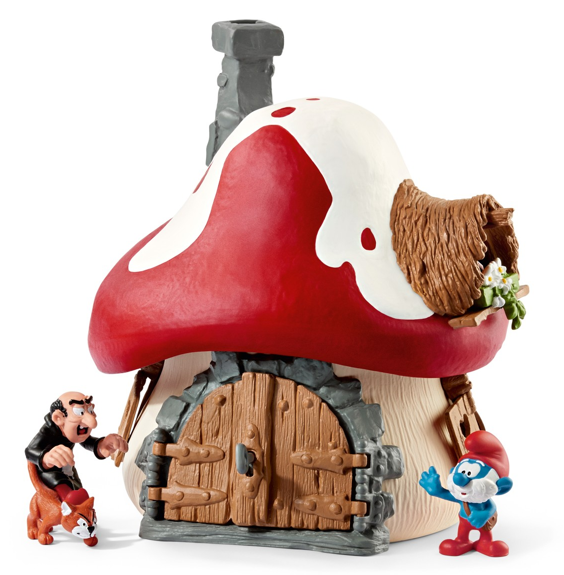 Schleich Smurfs Smurf house with 2 figurines