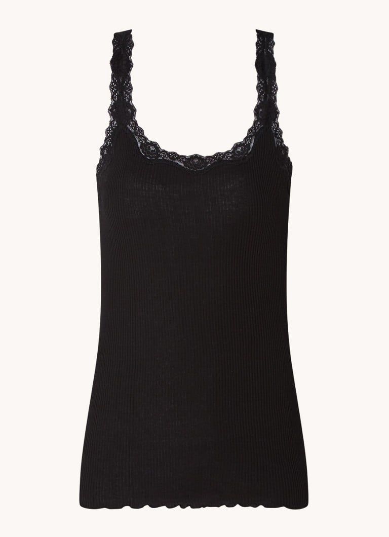 Rosemunde Tanktop in zijdeblend met kant