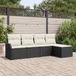 Maison Exclusive - Set de deux bancs de jardin, noir, en polyrotin
