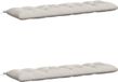 vidaXL Bankkussens VIANEN 2 stuks 100% Polyester Blanc 160 x 50 x 12 cm