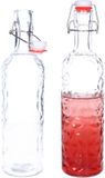 Alessandro Beugelfles/weckfles - 2x - glas - transparant - luchtdicht - 1,1 liter