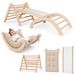 MAMOI® Leesframe, leeshoek, binnenruimte, 4-in-1 set. Montessori klimboog met kussentjes, binnenspeelruimte voor kinderen van 1-3 jaar en een glijbaan.