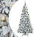 vidaXL Kunstmatige Hinged Kerstboom met 300 LED Wit 210 cm PE en PVC