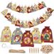 Adventskalender à remplir - 24 sacs en jute avec pinces - Guirlande lumineuse - Calendrier de Noël à remplir