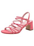 Tamaris Dames Sandalen met hak 1-28325-46 Roze Leer Naaldhak 5-7 cm Maat 41