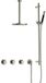 Hotbath Cobber X - CX7067 - Ensemble de douche à effet pluie encastré - Nickel brossé