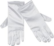 Merkloos Witte korte handschoenen voor volwassenen