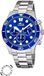 Lotus Herenhorloge 18756/1 Analoog Zilverkleurig Staal Blauw 10 ATM