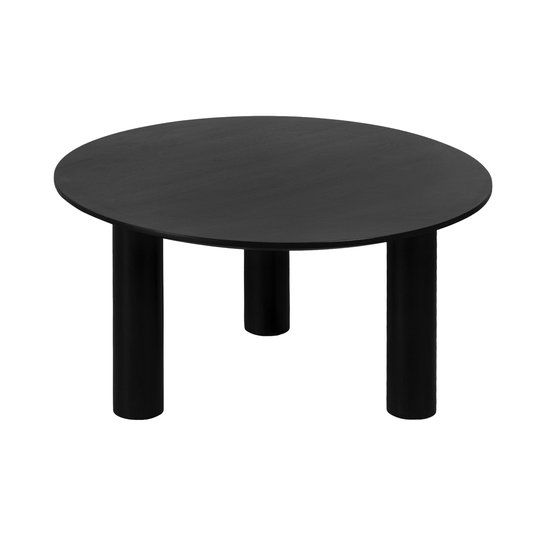 Lewis & Loft Salontafel Lian - FSC® Mangohout - Rond ⌀70 cm - Zwart