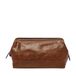 Fossil Leren toilettas voor heren Shave Dopp Kit, Cognac, Eén maat, Reizen Scheren Kit