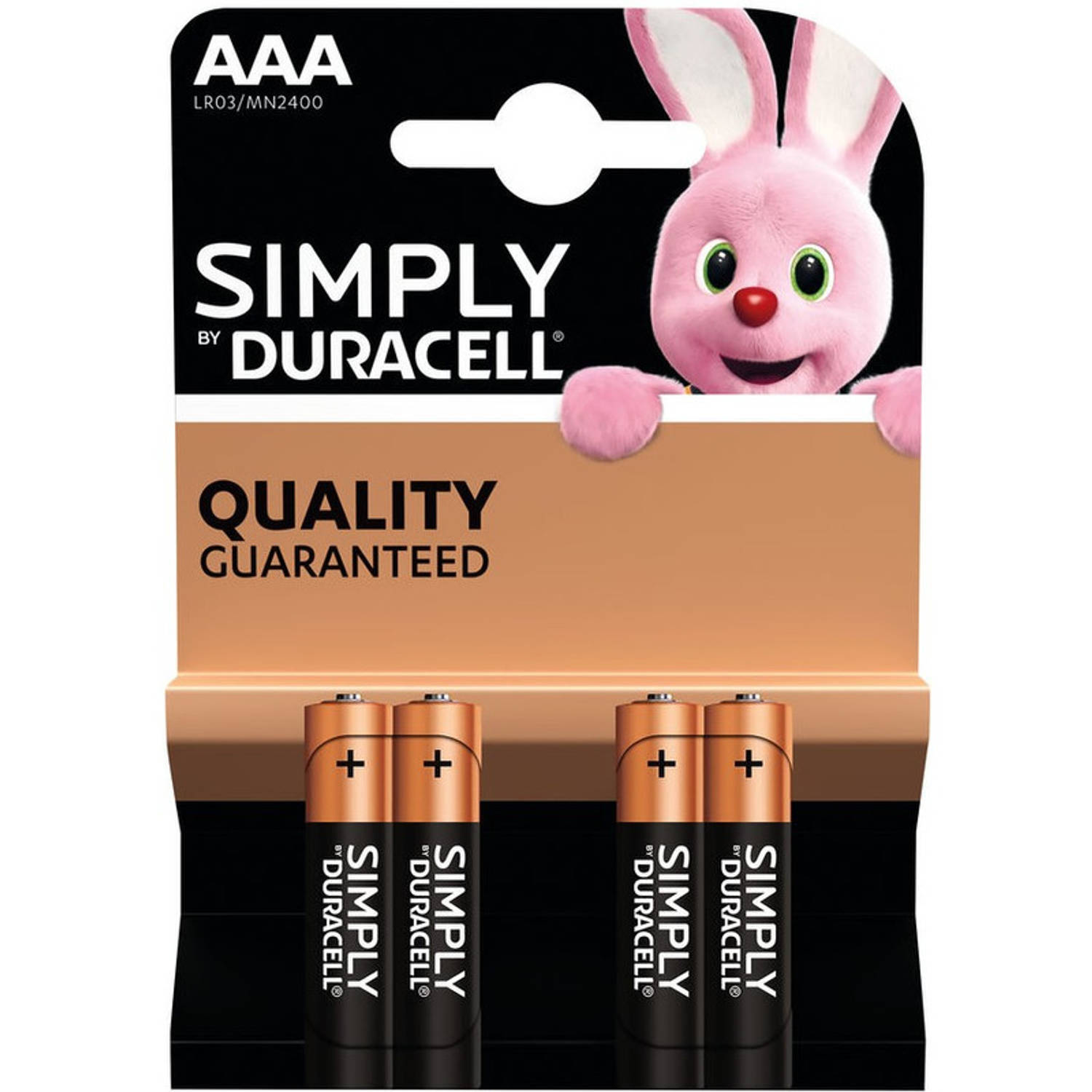 Duracell Set van 12x AAA Simply batterijen 1.5 V - alkaline - LR03 MN2400 - Batterijen pack