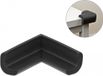 Delock Hoekbeschermer met zelfklevend pad - 56 x 56 x 22 mm / zwart schuim