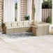Maison Exclusive - Ensemble de meubles de jardin 9 pièces avec canapé et coussins, beige, en polyrotin