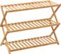 5five Schoenenrek/schoenenkast - naturel - 9x paar schoenen - bamboe - 70 x 28 x 52 cm - opvouwbaar