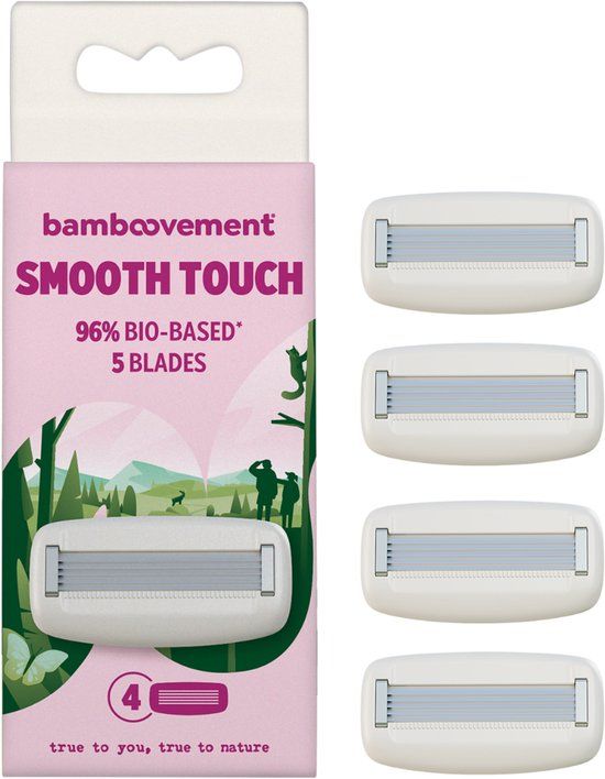 Bamboovement Scheermesjes Vrouwen - 4 Navulmesjes - Voor Smooth Touch - 5-Blads