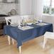 Bonamaison Tafelkleed, Anti-Mold, Sneldrogend, Waterdicht, 100% Polyester Tafellaken, Blauw, 140 x 160 Cm