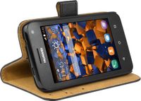 Mumbi Flip case Zwart Leer voor Huawei