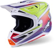 Alpinestars S-M7 Fuse Wit Multikleur Crosshelm - Helm