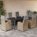 Maison Exclusive - Ensemble de jardin 7 pièces avec coussins, beige, en polyrotin