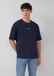 s.Oliver - Heren T-shirt met ronde hals, korte mouwen en logo print - Navy - Maat S