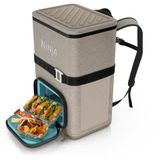 Ninja FrostVault Go 23 liter Outdoor koelrugzak voor 36-blikjes met Cold Dry Zone, berkkleurig beige FF136EUUKCS