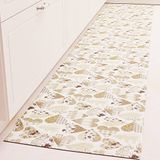 PETTI Artigiani Italiani - Vloerkleed voor keuken, loper voor keuken, antislip en wasbaar, 52 x 280 cm, design harten, beige, 100% Made in Italy