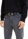Tom Tailor - TTTOM leren riem met vierkante gesp - Maat 95 - black uni