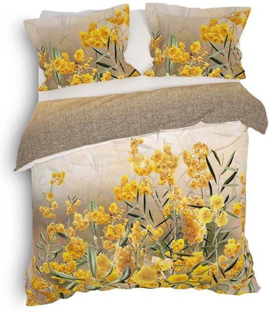 Heckett & Lane Marva Dekbedovertrek Tweepersoons 200x220 cm + 2 kussenslopen 60x70 cm - Empire Orange