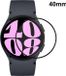 By Qubix Qubix - Screen protector Tempered Glass - Full cover - Geschikt voor de Samsung Galaxy Watch 7 - 40mm