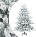 vidaXL Sapin de Noël artificiel avec charnières et feutre de neige blanc 150 cm