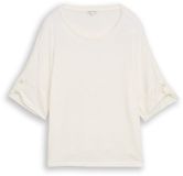 Tom Tailor - T-shirt met omgeslagen mouwen - Maat XL - Whisper White