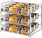 Ibenzoa® Système d'organisation de réfrigérateur pour canettes et conserves - Blanc