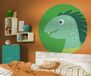 Komar Fotobehang - Little Dino Velo 125x125cm - Rond - Vliesbehang - Zelfklevend