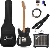 Fazley Outlaw Series Coyote Plus SS Black Left-Handed Elektrische gitaar starterset