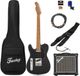 Fazley Outlaw Series Coyote Plus SS Black Left-Handed Elektrische gitaar starterset