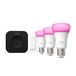 Philips Hue Starterkit - Wit en Gekleurd Licht - 1 Bridge Pro - 3 Lampen E27 1100 Lumen - 1 Dimmer Switch